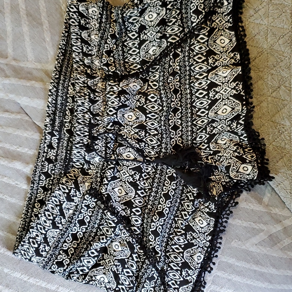 Black and white shorts